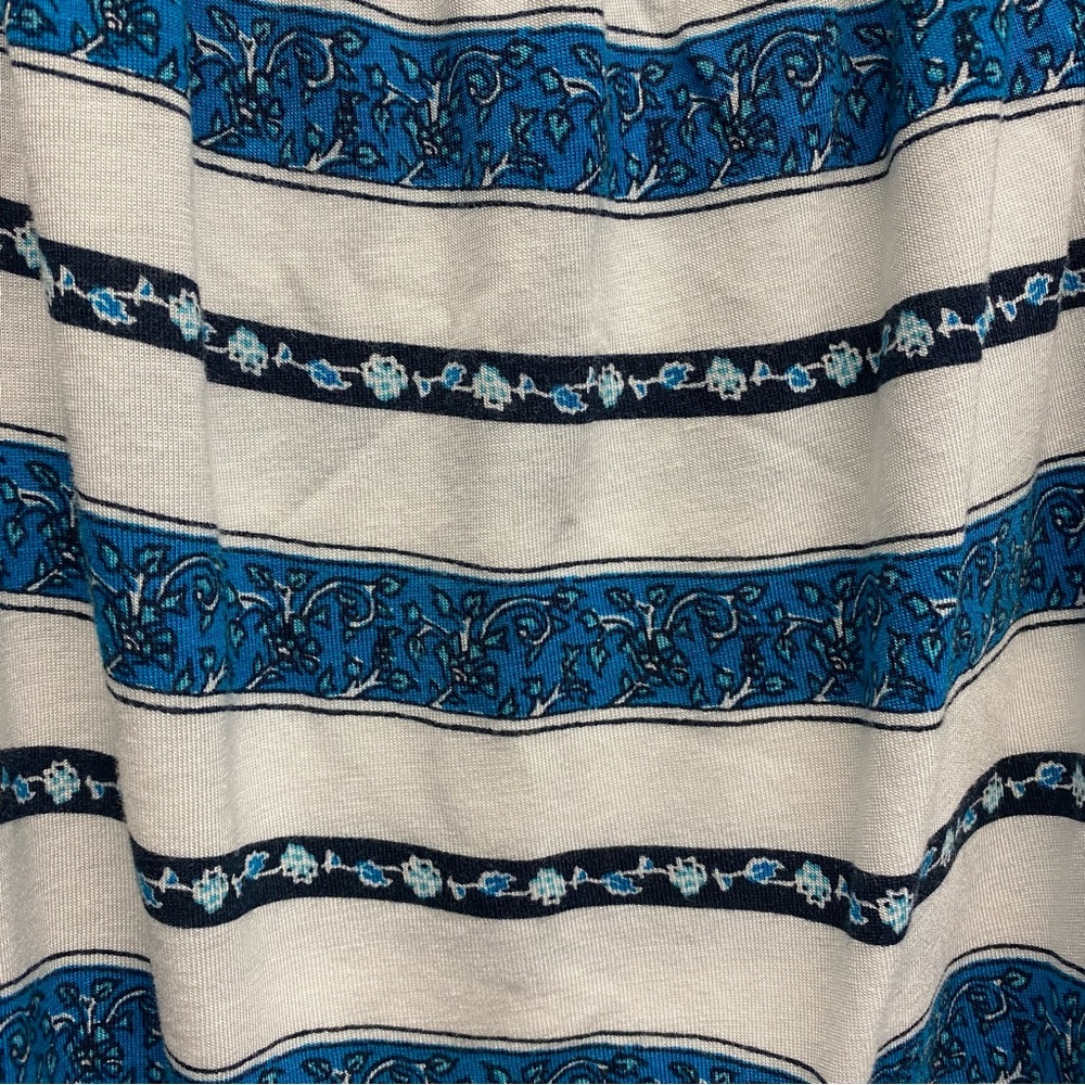 LOFT Blue and White Patterned Tank Top - Picture 2 of 5